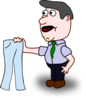 Man Holding Pants Clip Art